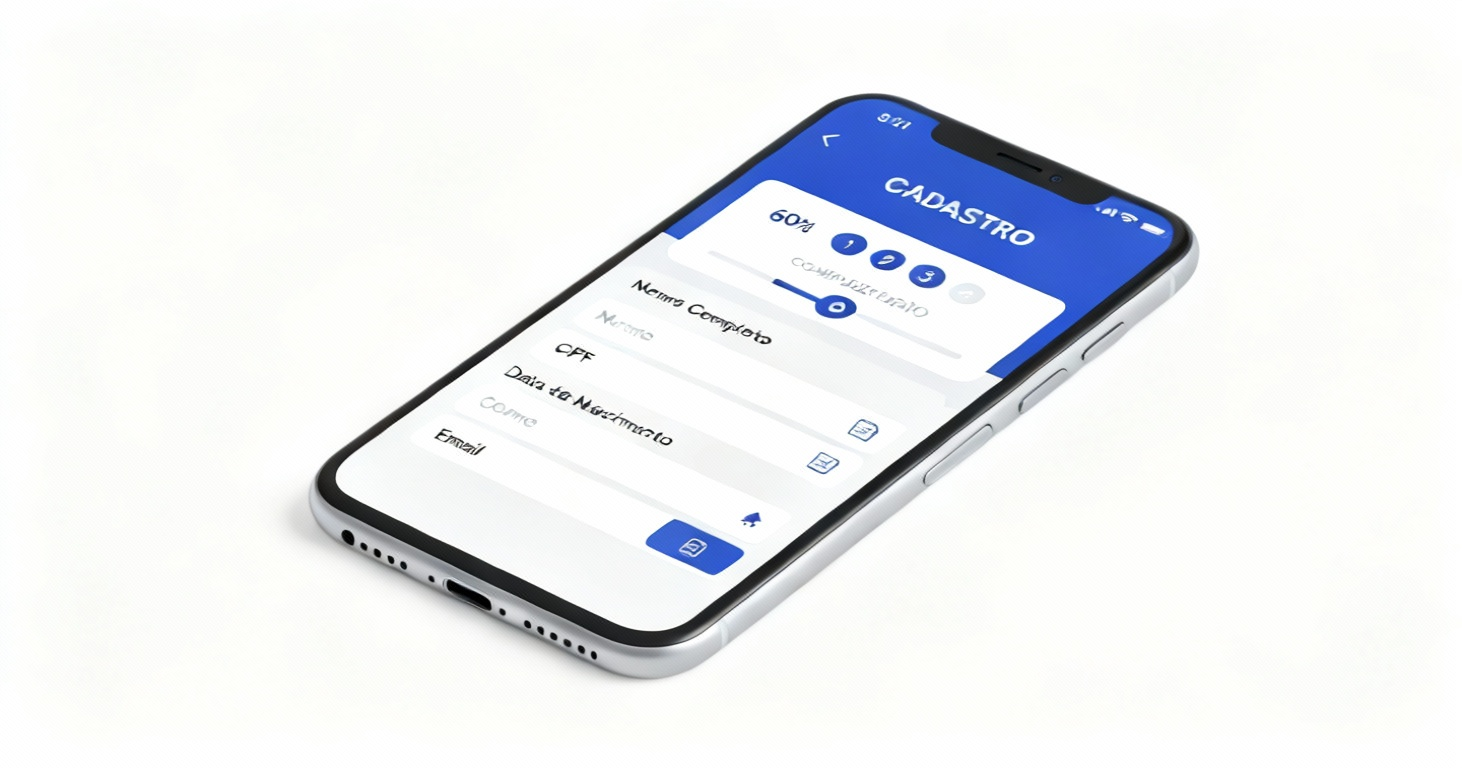 passo a passo cadastro corretora investimentos iniciantes tela aplicativo interface
